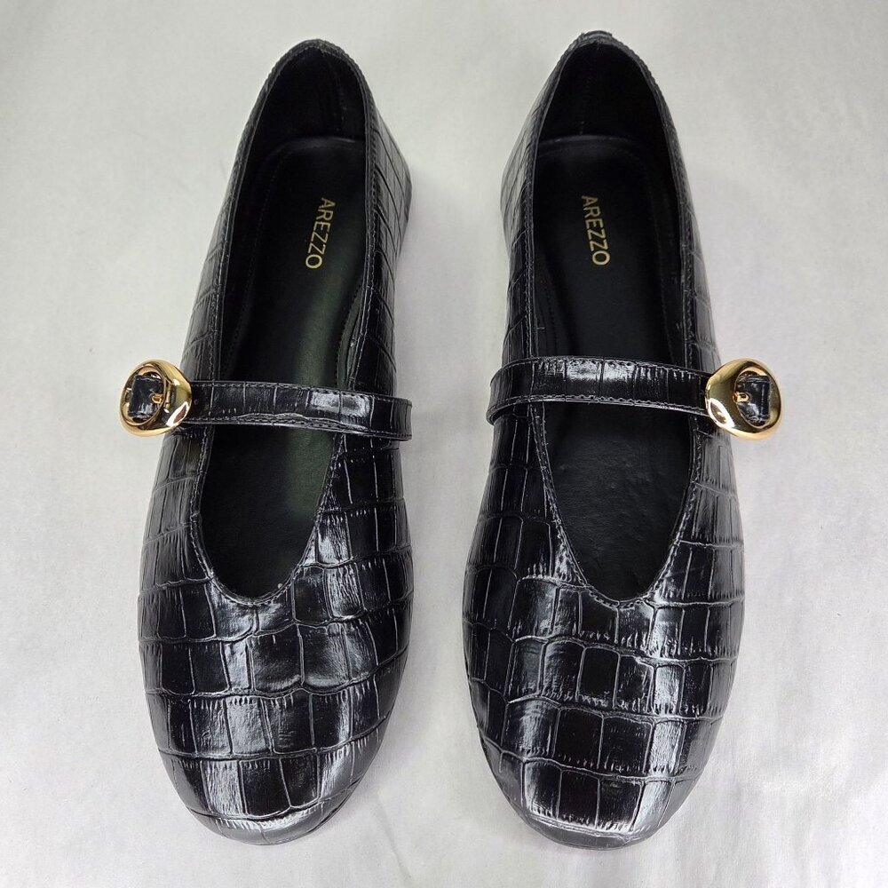 Arezzo Erica Round Toe Ballet Flats, Size: 11 B
